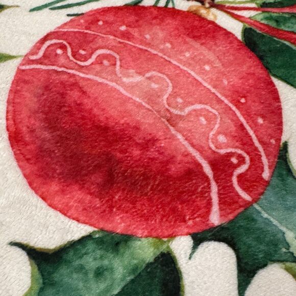 Minky Couture Plush Ornament Christmas Themed Holiday Print Pillowcase Set - Picture 6 of 10